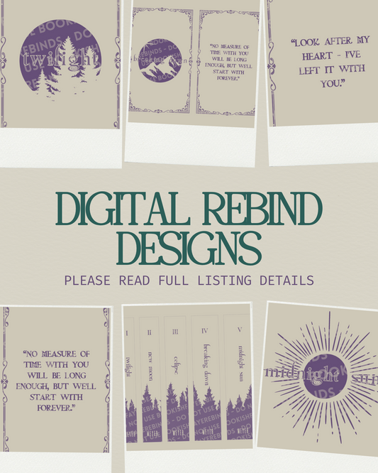 The Twilight Saga | Digital Rebind Designs | PNG FILES ONLY