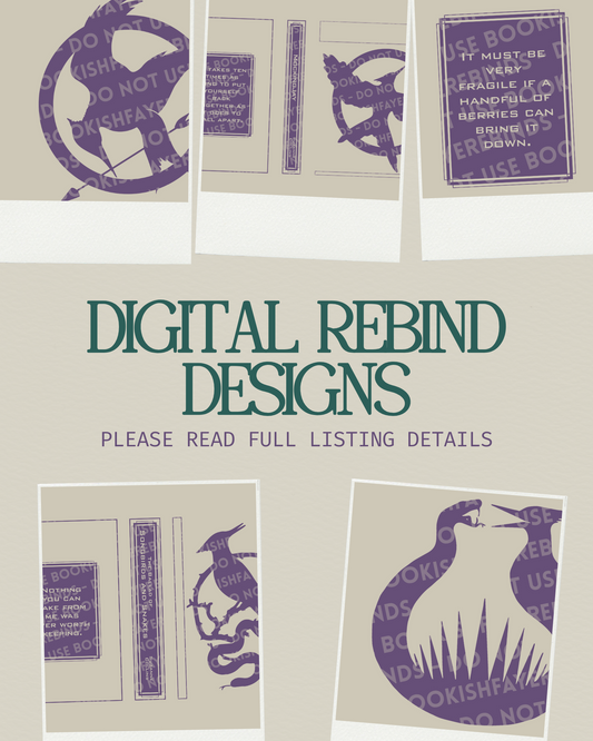The Hunger Games Series | Digital Rebind Designs | PNG FILES ONLY